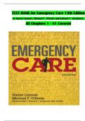 TEST BANK for Emergency Care 13th Edition by Daniel Limmer, Michael F. O'Keefe, All Chapters 1 - 41, Complete Verified Latest Version