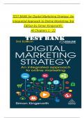 TEST BANK for Digital Marketing Strategy: An Integrated Approach to Online Marketing, 3rd Edition by Simon Kingsnorth, Verified Chapters 1 - 22, Complete Newest Version