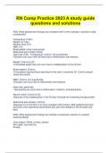  RN Comp Practice 2023 A study guide questions and solutions