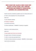 WEST COAST EMT- BLOCK 5/ WEST COAST EMT  BLOCK 5 ACTUAL EXAM ( 200+) VERIFIED  QUESTIONS AND CORRECTLY HIGHLIGHTED  ANSWERS 100% GUARANTEED PASS.