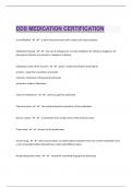 DDS MEDICATION 167 CERTIFICATION QUESTONS WITH COMPLETE SOLUTIONS|2024