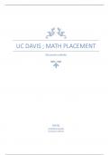 uc davis ; math placement