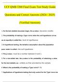 UCF QMB 3200 Final Exam Test Study Guide Questions and Answers (2024 / 2025) (Verified Answers)