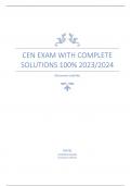 CEN EXAM WITH COMPLETE SOLUTIONS 100% 2023/2024