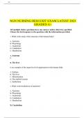 NGN NURSING HESI EXIT EXAM LATEST 2023 GRADED A+ All multiple choice questions have one answer unless otherwise specified. Choose the bestresponse to the question with the information provided. 1. What is the study of the structure of the human body? A. A