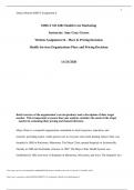 1Danica Marrett HMGT Assignment 4HMGT 335 6381 Health Care MarketingInstructor: Amy Gray-GravesWritten Assignment #4 - Place & Pricing DecisionsHealth Services Organizations Place and Pricing Decisio