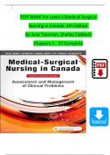 TEST BANK For Lewis's Medical Surgical Nursing in Canada, 4th Edition by Jane Tyerman, Shelley Cobbett, Verified Chapters 1 - 72, Complete Newest Version