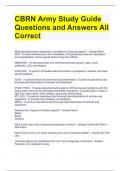 CBRN Army Study Guide Questions and Answers All Correct 