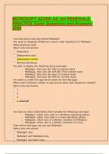 MICROSOFT AZURE AZ 104 RENEWALS  PRACTICE Exam Questions and Answers  2024