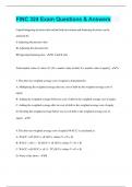 FINC 324 Exam Questions & Answers