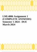 LML4806 Assignment 1 (COMPLETE ANSWERS) Semester 1 2024 - DUE March 2024