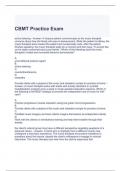 CBMT Practice Exam with complete solutions 