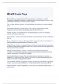 CBMT Exam Prep with complete solutions