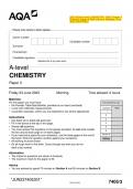 2023 AQA A-level CHEMISTRY 7405/3 Paper 3  Question Paper & Mark scheme (Merged) June  2023 [VERIFIED]