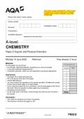 2023 AQA A-level CHEMISTRY 7405/2 Paper  2 Organic and Physical Chemistry Question  Paper & Mark scheme (Merged) June 2023  [VERIFIED]