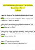 Certified Healthcare Constructor Practice Exam  Questions and Answers (2024 / 2025) (Verified Answers)