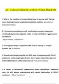 ATI Capstone Maternal Newborn Women Health OB  Questions and Answers (2024 / 2025) (Verified Answers)