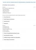 NR-351: |NR 351TRANSITIONS IN PROFESSIONAL NURSING PRACTICE SELF TEST 4 QUESTIONS WITH 100% SOLVED SOLUTIONS| VERIFIED ANSWERS