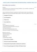 NR-351: |NR 351TRANSITIONS IN PROFESSIONAL NURSING PRACTICE SELF TEST 3 QUESTIONS WITH 100% SOLVED SOLUTIONS| VERIFIED ANSWERS