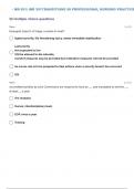  NR-351: |NR 351TRANSITIONS IN PROFESSIONAL NURSING PRACTICE SELF TEST 2  QUESTIONS WITH 100% SOLVED SOLUTIONS| VERIFIED ANSWERS