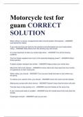 Motorcycle test for  guam CORRECT  SOLUTION