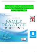 Family Practice Guidelines, 5th Edition TEST BANK by Jill C. Cash; Cheryl A. Glass, Verified Chapters 1 - 23, Complete Newest Version