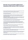 Nevada Life and Health (2024) Exam Questions With Solved 100% Correct!!