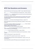 MTS Test Questions and Answers 2023/2024 / Graded A