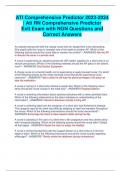 ATI Comprehensive Predictor 2023-2024  | Ati RN Comprehensive Predictor Exit Exam with NGN Questions and  Correct Answers