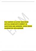  FELE SUBTEST (1) LATEST 2024 EXAM (ACTUAL EXAM) WITH CORRECT 42 QUESTIONS AND ANSWERS  GOOD GRADE GUARANTEED WELLIAGRADE 