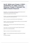 Set #1: NEHA exam Chapter 2, REHS - HAZWOPER, ICS, NIMS, & Disaster Response, Chapter 4: Hazwoper, ICS, NIMS & Disaster Response verified to pass 2024/2025