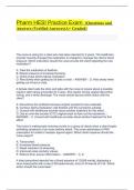  Pharm HESI Practice Exam  (Questions and Answers (Verified Answers)A+ Graded)