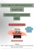 HMPYC80 Assignment 1 2024 Answers and Questions 