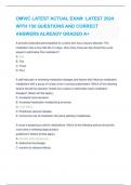 OMVIC LATEST ACTUAL EXAM  LATEST 2024 WITH 150 QUESTIONS AND CORRECT ANSWERS ALREADY GRADED A+