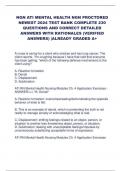 NGN ATI MENTAL HEALTH NGN PROCTORED NEWEST 2024 TEST BANK COMPLETE 230 QUESTIONS AND CORRECT DETAILED ANSWERS WITH RATIONALES (VERIFIED ANSWERS) |ALREADY GRADED A+