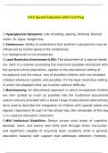 OAE Special Education Exam 2024 Questions and Answers Solved 100%