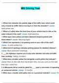 MN Driving Test 2024 Actual Questions and Answers Solved 100%