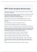 MPTC Police Academy Review Exam 2024 with correct Answers