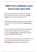 CBSPD Tech Certification Exam Study Guide Latest 2024