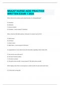 NNAAP NURSE AIDE PRACTICE WRITTEN EXAM 1 2024