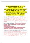 NR548/ NR 548 EXAM 1: NEWEST  LATEST UPDATE 2024/ 2025  PSYCHIATRIC ASSESSMENT FOR THE  PSYCHIATRIC-MENTAL HEALTH  NURSE PRACTITIONER REVIEW WEEK  1&2QUESTIONS WITH CORRECT  VERIED ANSWERS GRADED A+