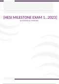 HESI MILESTONE EXAM 1…2023