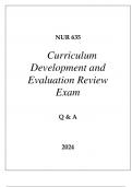 NU 635 CURRICULUM DEVELOPMENT AND EVALUATION REVIEW EXAM Q & A 2024 HERZING.pdf