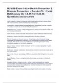 NU 629-Exam 1-Adv Health Promotion & Disease Prevention ~ Pender Ch 1,2,4 & DeChesnay Ch 1-8,11-13,15,22,36 Questions and Answers