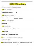 NCC Electronic Fetal Monitoring Certification Exam 20242025 Questions & Answers | with 100% Correct Answers | Updated & Verified