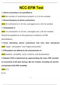 NCC Electronic Fetal Monitoring Test 20242025 Updated Questions & Answers | with 100% Correct Answers | Updated & Verified