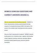 NCMHCE EXAM 2024 QUESTIONS AND  CORRECT ANSWERS GRADED A+