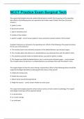 NCCT Practice Exam Surgical Tech Questions and answers latest update 