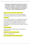 Nursing Home Administration Study Material -James E Allen (Books) | Chapter 1 NAB Domain: Management Governance, Leadership: Learning How to Manage the Health Care Organization| Questions With Complete Solutions – Order ANSWERS/QUESTIONS