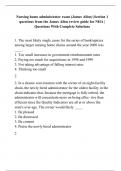 Nursing home administrator exam (James Allen) |Section 1 questions from the James Allen review guide for NHA | Questions With Complete Solutions